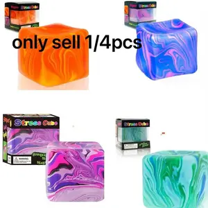 Anxiety Squishies, Fidget Cube Stress Relief, Mini Squishy Stress Cube, Ice Squishy Cube Sugar Balls, Sensory Toys for Kids with Autism, for Classroom Prize, Novel Design Colorful