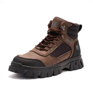 Steel Toe Work Boots for Men-6 Inch Comfortable Mens Safety Work Boots Indestructible Lightweight Non Slip Industrial Construction Boot