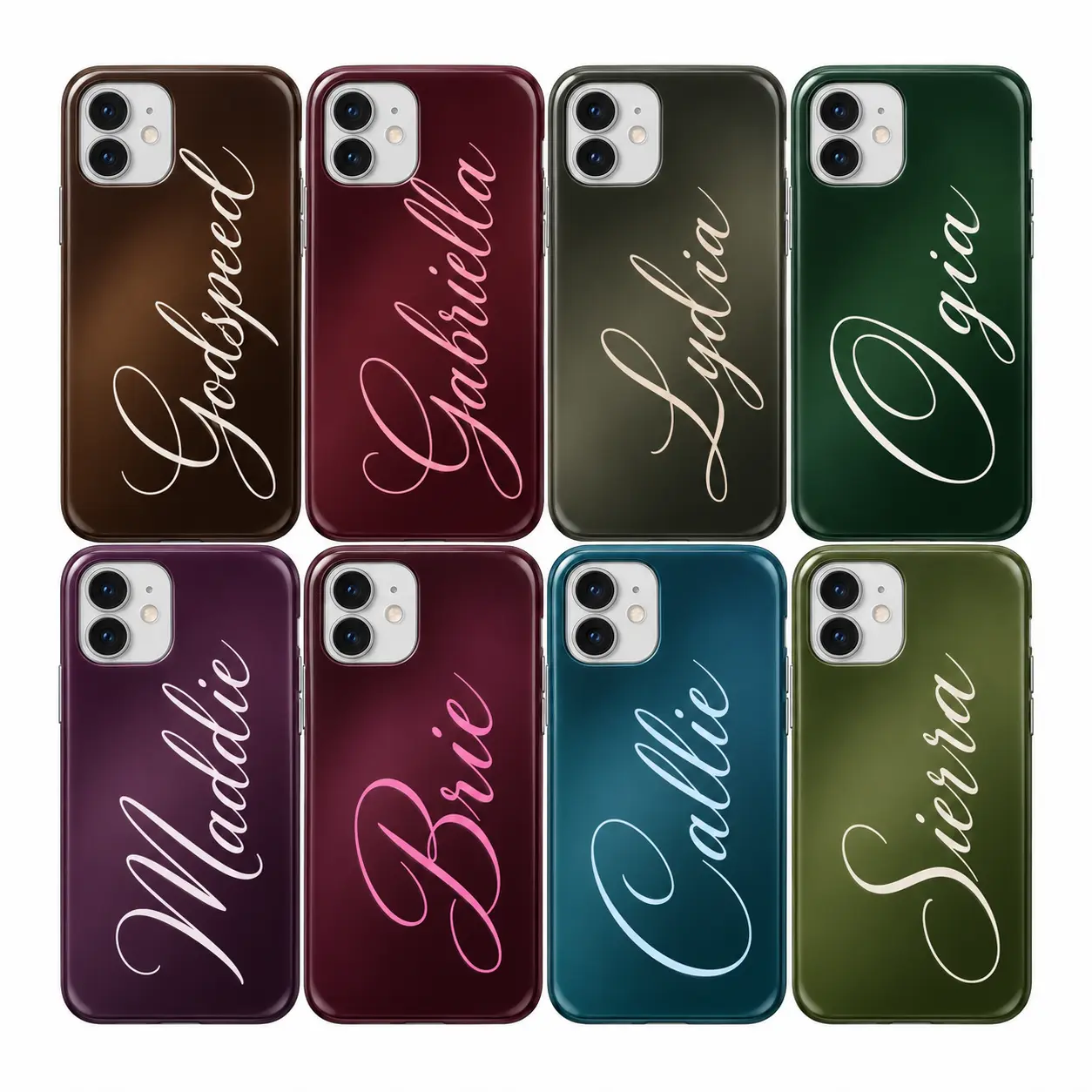 Personalized Name Phone Case, Custom Name Elegant Script, Minimalist Monogram Aesthetic Case for iPhone 11 12 13 14 15 16 17 18Pro Max Plus Air, Samsung Galaxy S22 S23 S24 S25 Ultra