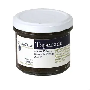 NyonsOlive - Nyons Black Olive Tapenade AOP, 100g (3.5oz) Jar