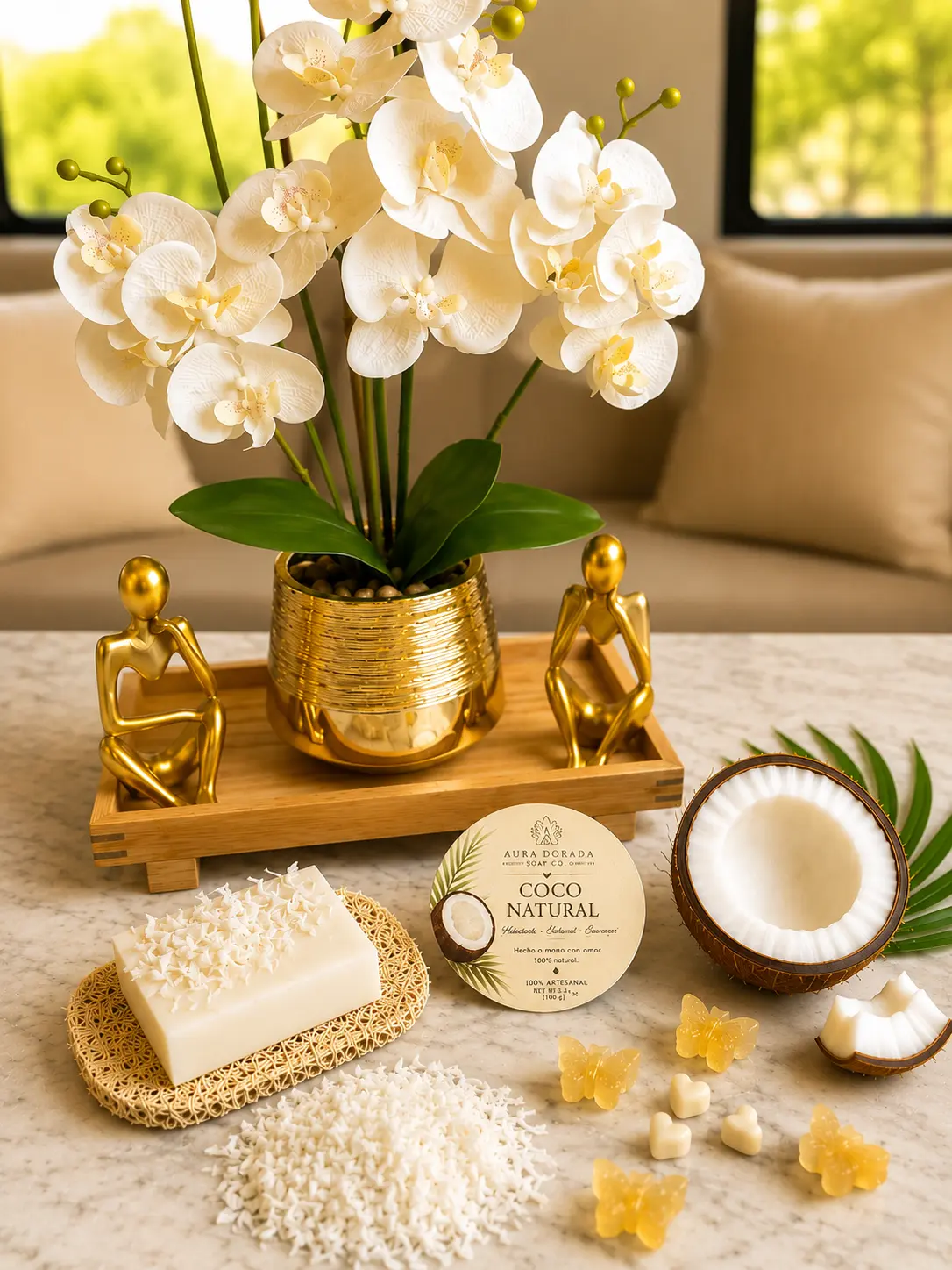 Aura Dorada Handmade Coconut Soap with Shea Butter