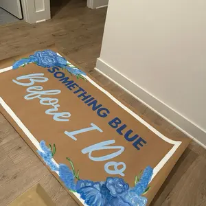 Cherub Paper Co. Hand-painted Custom Kraft Banner for Bridal Showers Premium Paper Sentimental Gifting Home Studio Etsy Shop - Painting Gift