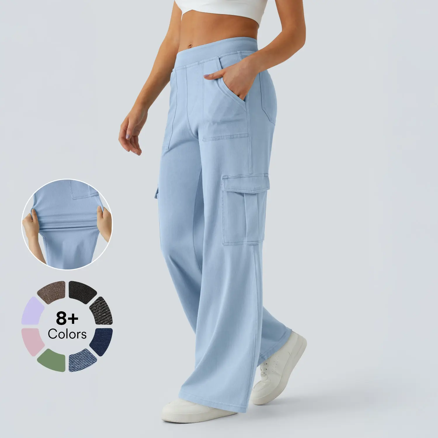 Halara Flex Mid Rise Pockets Straight Leg Casual Cargo Jeans for Women, Casual Comfort Denim Pants for Daily Wear, Women's Bottoms #BackToSchool Halara Flex Mid Rise Pockets Straight Leg Casual Cargo Jeans for Women, Casual Comfort Denim Pants for Daily Wear, Women's Bottoms #BackToSchool