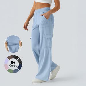 Halara Flex Mid Rise Pockets Straight Leg Casual Cargo Jeans for Women, Casual Comfort Denim Pants for Daily Wear, Women's Bottoms#TikTokShopSpringGlowUp