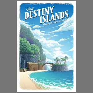 Destiny Islands Kingdom Hearts Travel Poster