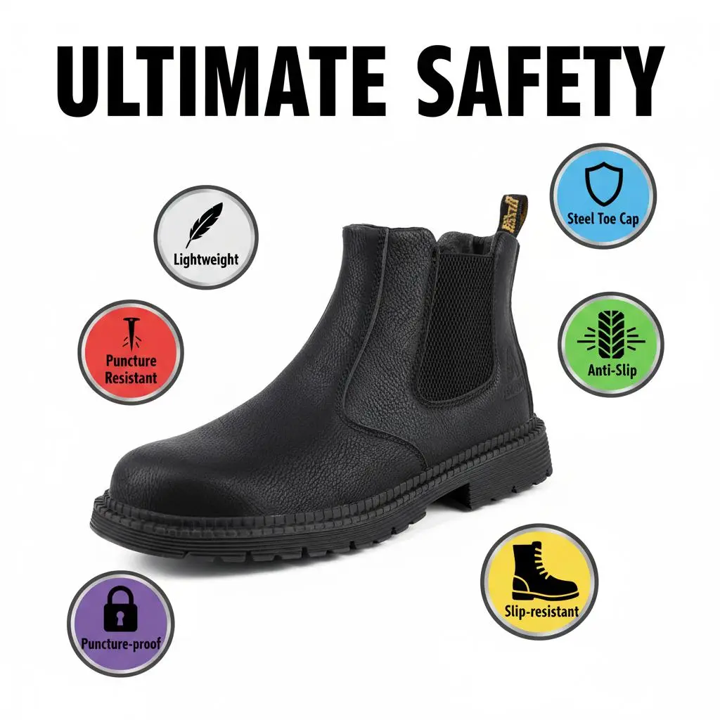 Protective Heavy-Duty Breathable Mesh Splash-Proof & 100% Waterproof Adult Culinary Catering Bakery Cafe Shoe - Anti-Slip Durable Comfortable Gear