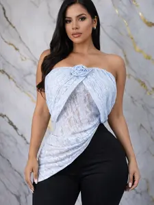 Francis Flower Lace Top (Size UP for Chest Area)