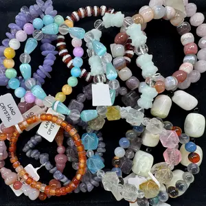 Crystal beads bracelets lucky-match - healing energy stretch bracelete