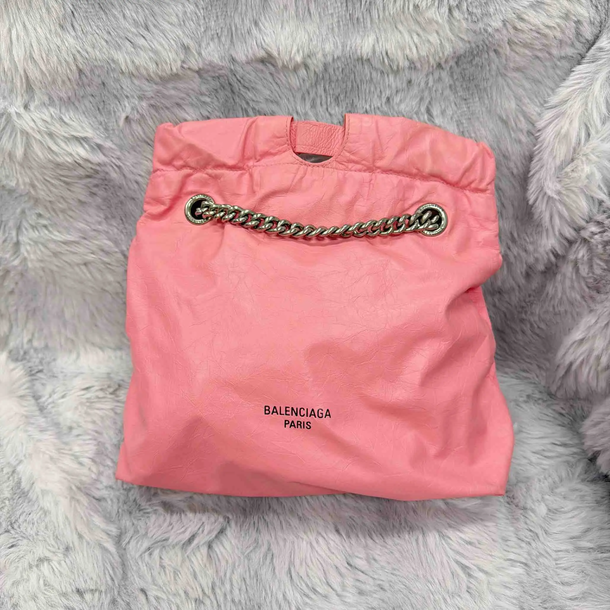 Pre-owned Balenciaga leather Tote Bags Pink Crush Small Tote Bag XiaoTang0106