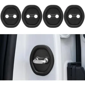 4 Pcs Car Silicone Door Lock Latches Covers Compatible with Kia Stinger Sorento Soul Optima K5, Compatible with Hydaiyun Sonata Elantra Tucson Santa Fe Vehicle-Specific Protection Accessories