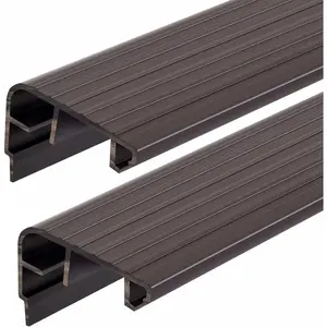 2 Pcs 36 L Fixed Vinyl Sill Cap 1-5/32 Inches High Exterior Door Threshold Seal Replacement Trim-to-fit Waterproof Fixed Vinyl Sill for Residential Entry Door, Dark Brown