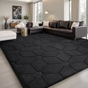 FAMVAL Thick Soft Area Rug, Luxury Plush Diamond Jacquard Carpet for Living Room Bedroom Nursery Kids Room Decor