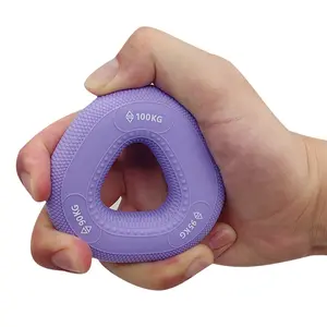 Silicone 50-100kg Hand Grip Arm Muscle Strength Exercise Gripping Ring Wrist Finger Trainer Workout Forearm Carpal Expander Hand Grip Strengthener