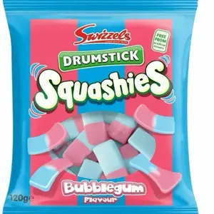 Squashies Drumstick Bubblegum - 120 Grams - Pack of 1