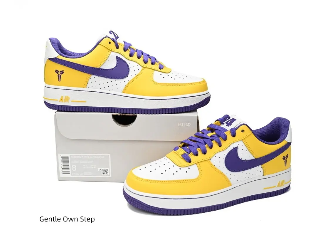Color Block Yellow Purple White Leather Low Top Sneakers, Non-Slip Rubber Outsole, Lightweight Comfort Casual Walking Skate Shoes#Lowtopsneakers #Casualshoes #Skateshoes