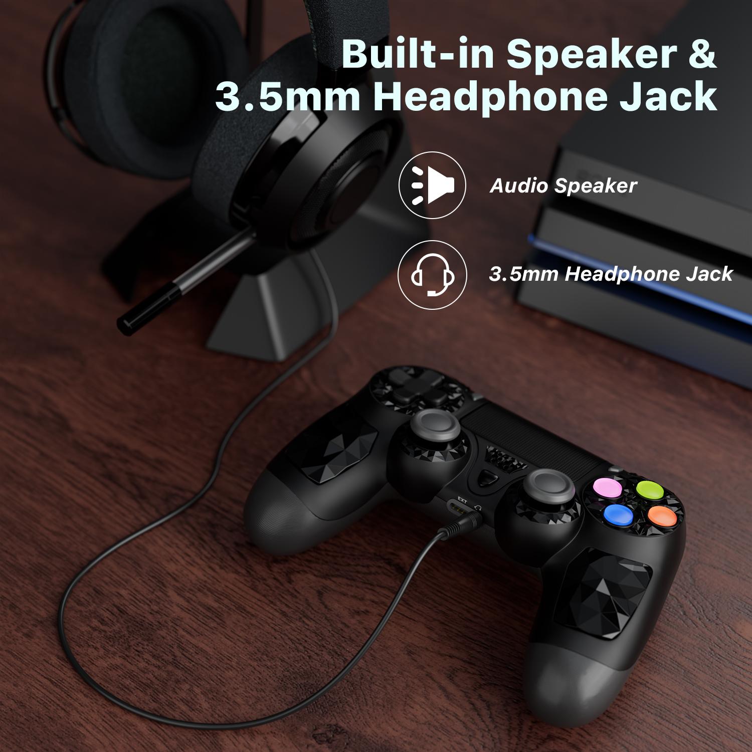 2 Pack ISHAKO Wireless Game Controller for PS4/PS3/PC/iOS/Android, With Double Vibration, Six Axis gyro, Touchpad, Built in speaker, Gamepad For PS4, PS413 Set 2 Pack ISHAKO Wireless Game Controller for PS4/PS3/PC/iOS/Android, With Double Vibration, Six Axis gyro, Touchpad, Built in speaker, Gamepad For PS4, PS413 Set