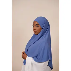 Azure Veil Luxury Crystal Hemp Khimar