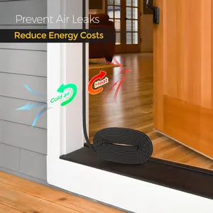 Soundproof Weather Stripping Door Seal for Large Gaps - Easy Install Foam Strip sprayinsulationfoam Air Leakage