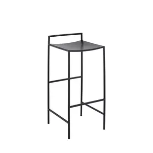 JONATHAN Y Svelte 30" Coastal Contemporary Iron Saddle-Seat Low-Back Bar Stool with Foot Rest