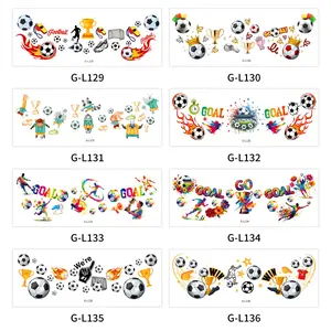 New 2026 World Cup Football Face Stickers, Fan Club Sports Event Temporary Tattoo, Waterproof Self-Adhesive Soccer Party Supplies