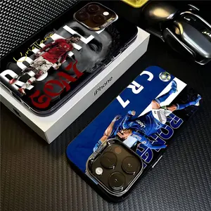 FOOTBALL CR7 R-Ronaldoes Phone Case Phone Case Color Silver Shell For IPhone 17 16 15 14 13 12 11 Pro Max PlusChristmas gift