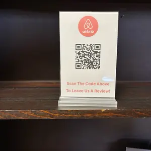 QR Code Holder for Facebook Google Air BnB Tik Tok Dual Sided Fully Customized Phone Cellphone Stand for Easy Access to Social Media Pages