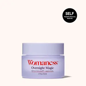 Womaness Overnight Magic Hydrating Repair Cream with Hyaclear7 & Bakuchiol Gentle Moisturizer 1.7 fl oz 50 ml