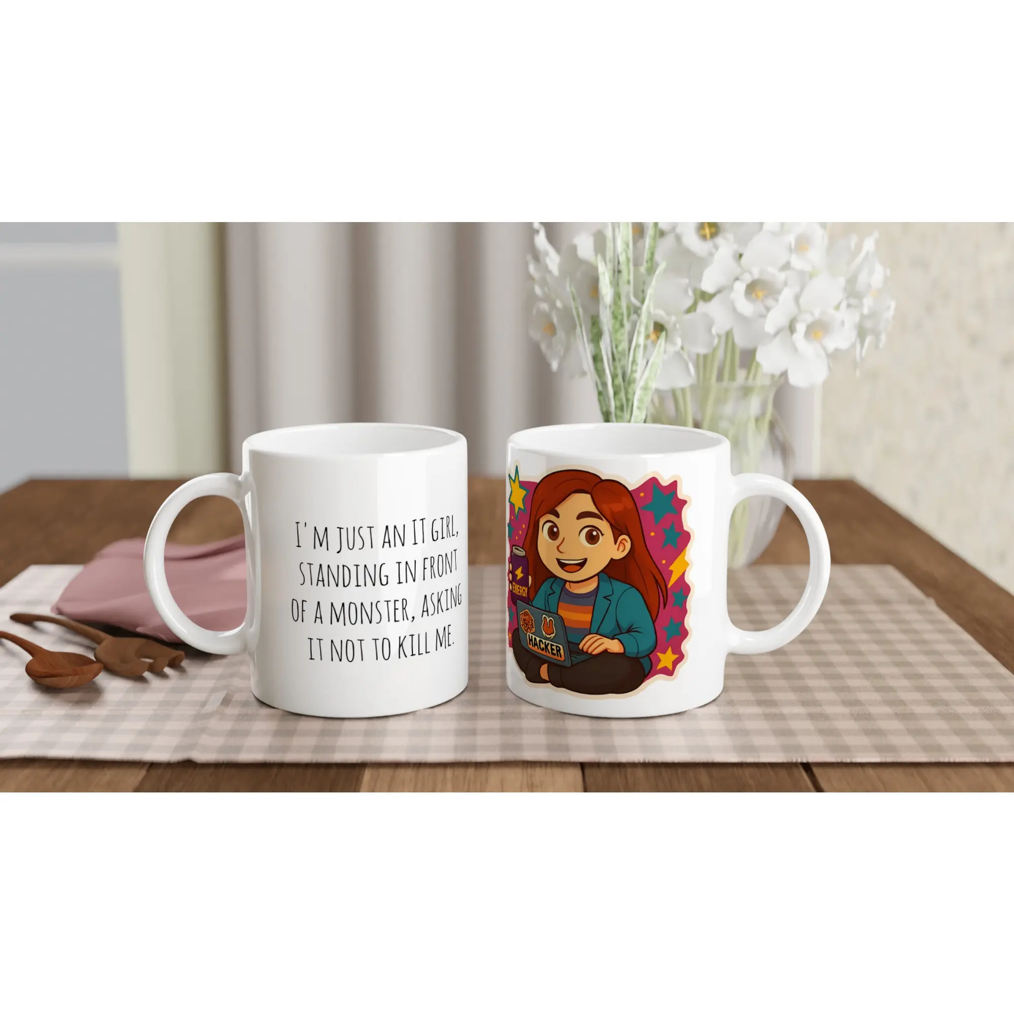 Sarcastic Momma Studios Personalized Supernatural Mug Charlie Design 11oz Ceramic Coffee Cup for SPN Fans Reusable Washable Glossy Finish