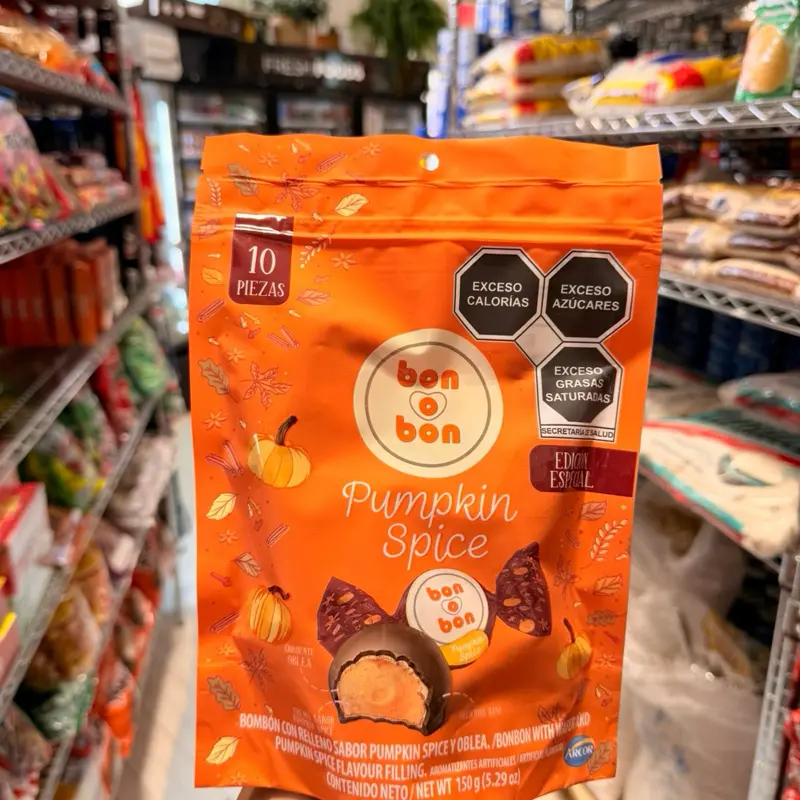 Arcor Bon o Bon Chocolate Pumpkin Spice 10pk  Snack Dessert Flavor