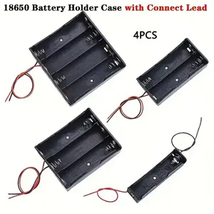 Name 4-Pack 18650 Lithium Battery Holder Kit with Connect Lead for High-Capacity Storage Ideal for Various Applications