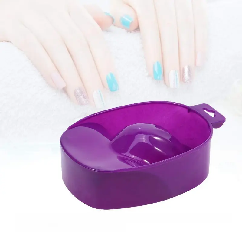 1pc Nail Art Soaking Bowl Manicure Pedicure Soak Off Dish, Easy-to-Clean, Cleansing, Single Layer Geometric Polish Remover Bowl, Hand Soaking Basin for Nail Care Tools and Accessories, Manicure Tools