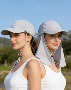 Summer Dual-Purpose Sun Protection Hat, Men's Mountaineering and Fishing Quick-Dry Fisherman Hat, Outdoor with Neck Flap, Women's Baseball Cap
