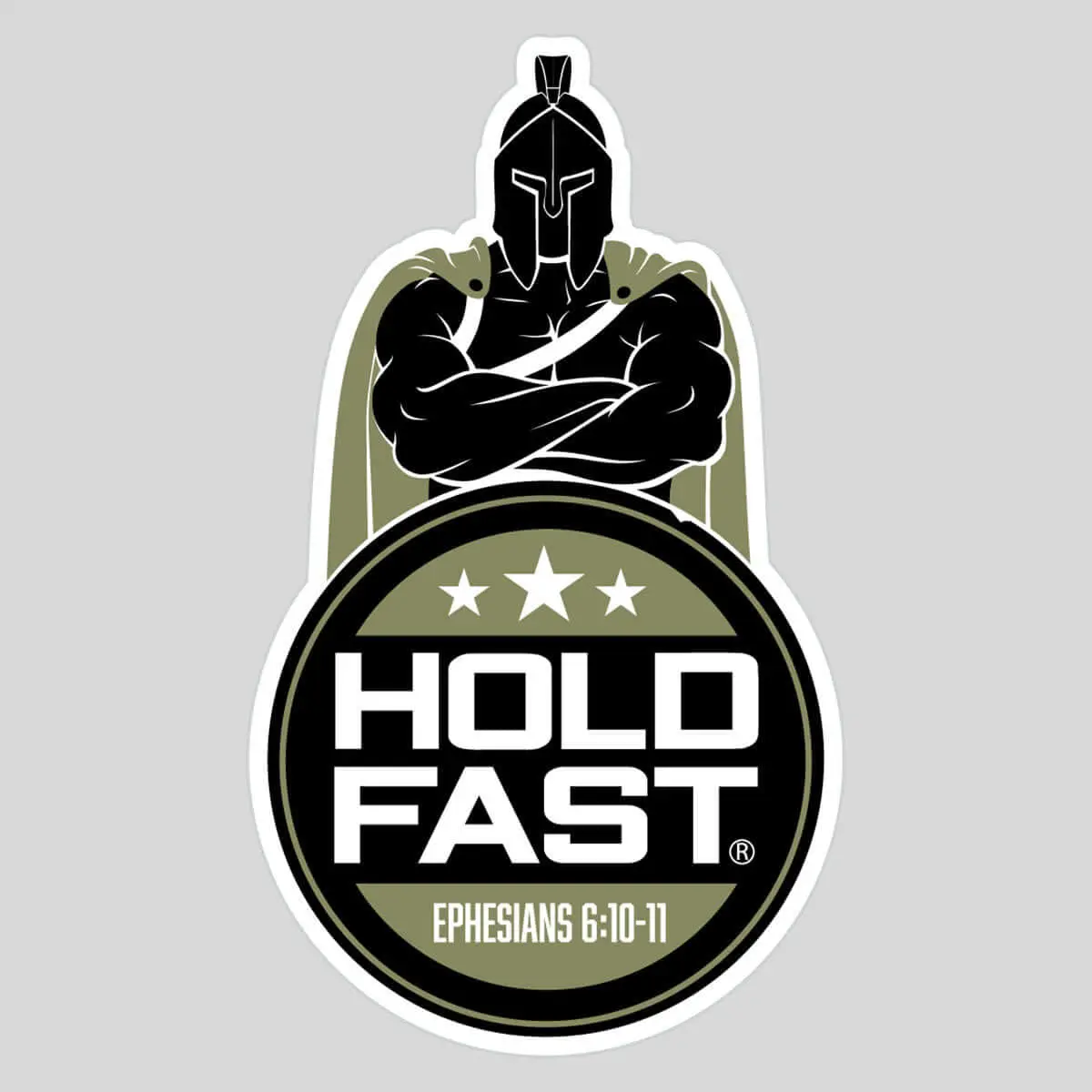 HOLD FAST Soldier Sticker, 3.5" x 2 Character-Based Decal, Water Resistant for Bike Decor, DIY Scrapbooking & Stamping Inspiration