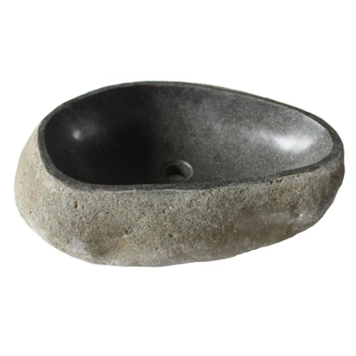 Eden Bath EB-S019GN-P Irregular Natural Galet Nobu Boulder Stone Vessel Sink - Thin Lip, Countertop Vessels, Polished Interior, 60 lbs Weight Capacity, 1 Year Warranty, Random in Shape, No 2 Sinks Will Look Alike