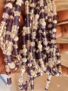 Purple n Flow 60 inch glow in the dark tie on waistbead