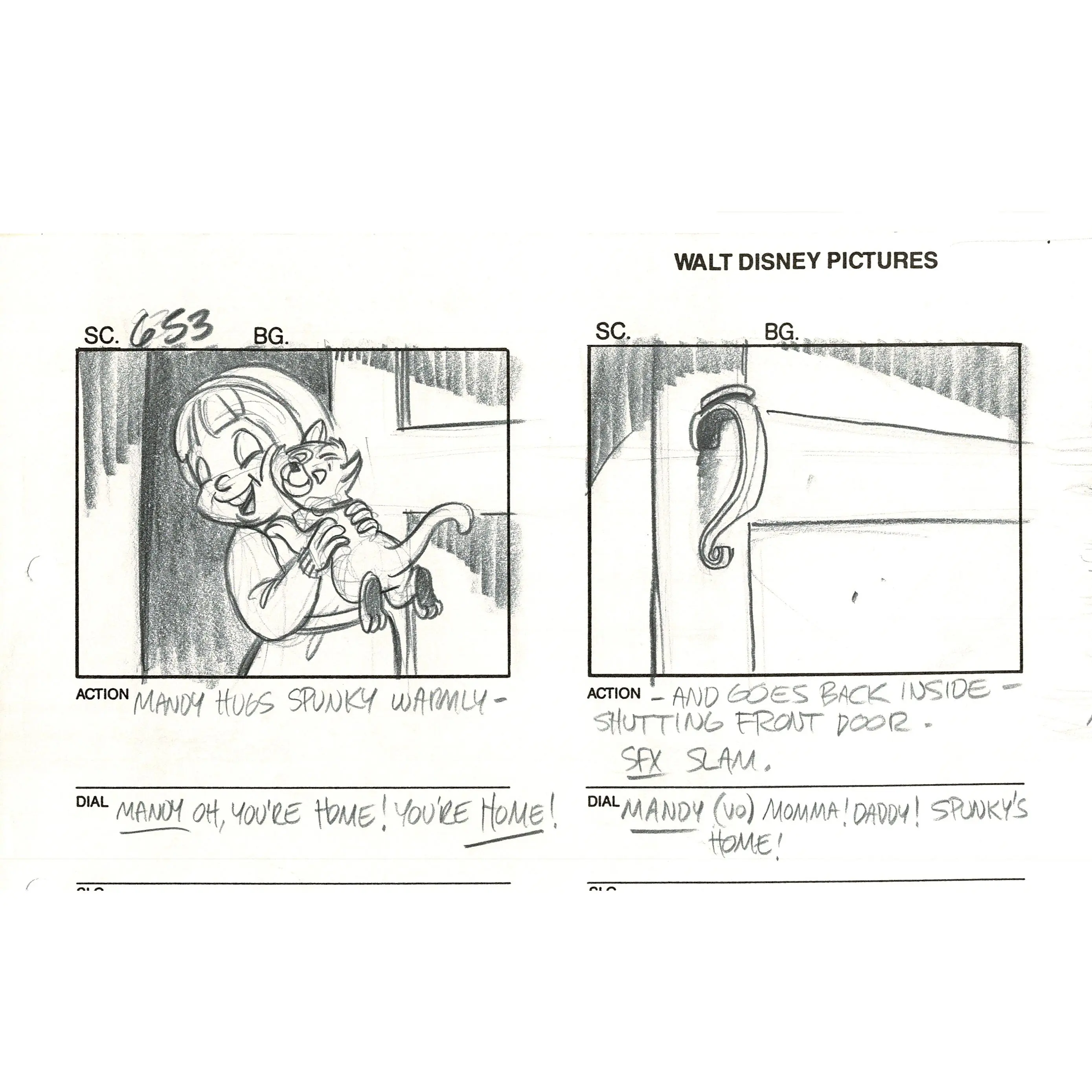 Chip n Dale Rescue Rangers Original Production Animation Storyboard Walt Disney FIRST EPISODE 1988 A210