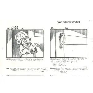 Chip n Dale Rescue Rangers Original Production Animation Storyboard Walt Disney FIRST EPISODE 1988 A210