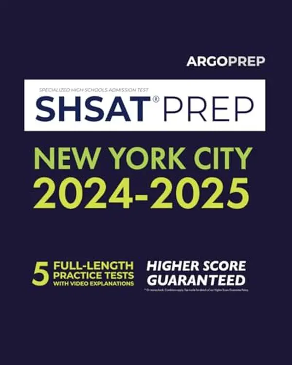 USED Book - New York City SHSAT Comprehensive Prep: 5 Full-Length Practice Tests | Includes Video Explanations To Each Question | Higher Score Guaranteed by ArgoPrep (Paperback) - english