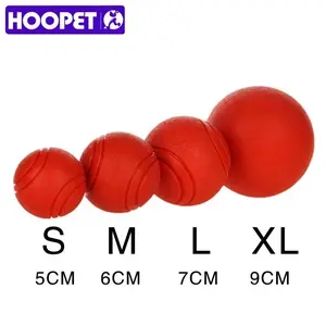 Interactive Pet Toys - HOOPET Dog Toy Rubber Ball Bite-resistant Ball Toy for Dogs Puppy Teddy Pitbull Red Color Solid Ball S-XL Pet Supplies