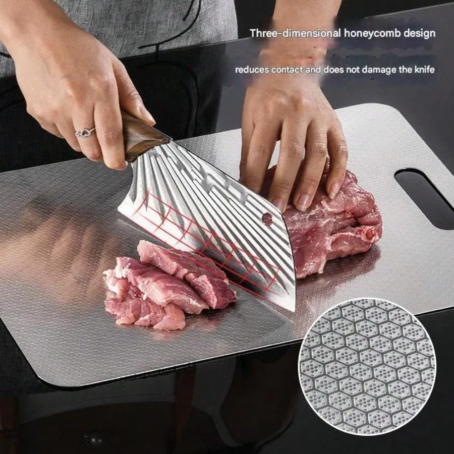 304 Honeycomb Stainless Steel Thick Chopping Board, Non-Slip Kitchen Cutting Board