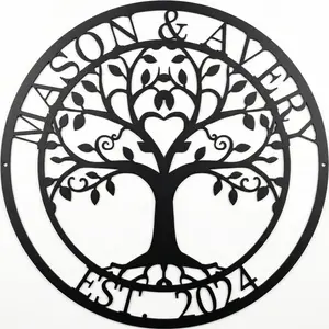 Custom metal surname plaque; custom orders starting at one piece.