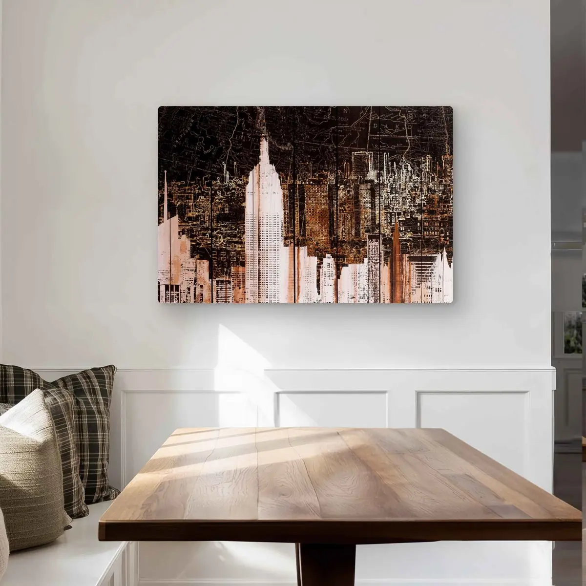 Begin Home Decor C1MP2436KRV670 24 x 36 in. Empire City of York Metal Print Wall Art - Office Building Decor