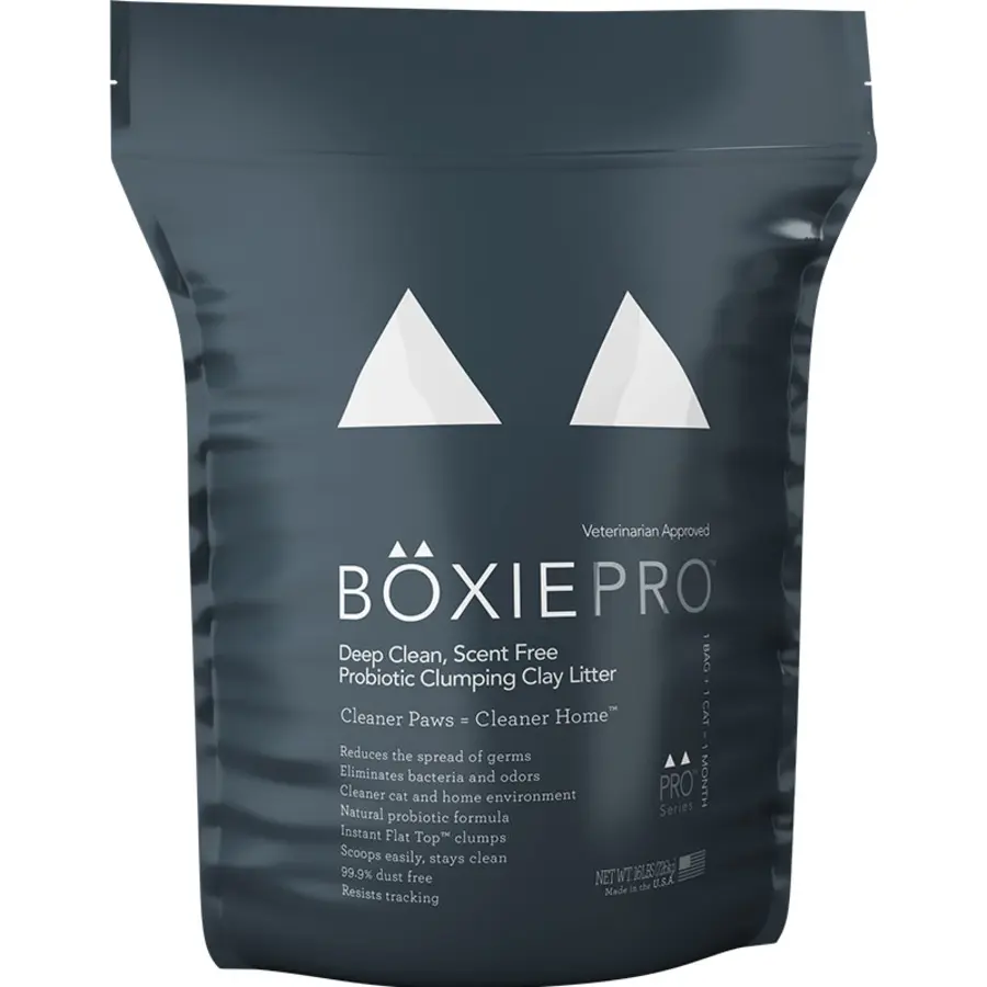 BOXIECAT Cat Pro Scent-Free Deep Clean Clump 16LB - 40-Day Odor Control, 99.9% Dust-Free, Easy to Use, Hypoallergenic, Veterinarian Approved