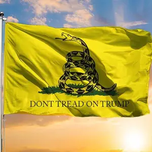 Don't Tread On Trump Gadsden Live Snake 3'X5' Flag