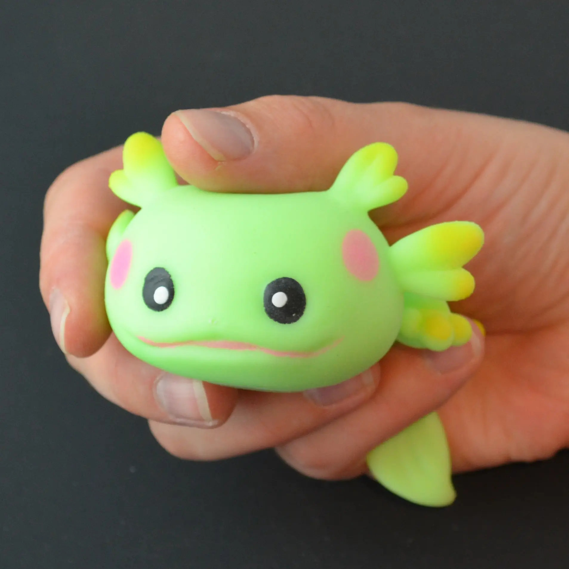Marshmallow Axolotl Squishy Ball - Soft Marshmallow Squish Anxiety Relief Product, Stress Relief Tool, Decompression Squeeze, Sensory Calming Tool, Sensory Stress Reliever, Unisex 12+ Kids' Birthday Gift (1 Random Color)