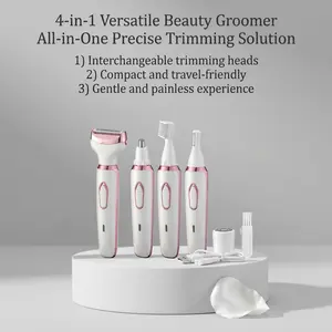 Electric Bikini Trimmer: Boxed, Rechargeable 4-in-1 Dual-Head Hair Removal Device-AWaterproof, USB-Rechargeable, and CordlessTrimmer Designed for Hair Removal on the Face,Underarms, and Legs. A Portable, MultifunctionalDevice-The Perfect Holiday Gift