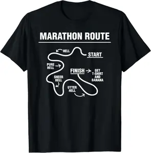100% Cotton Funny Marathon T-Shirt