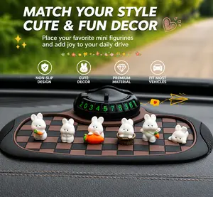 Car Anti-Slip Dashboard Pad with Phone Holder, Strong Grip Multi-Function Organizer, Heat Resistant & Washable, Adjustable Phone Clamp Fits All Smartphones, Keeps Items from Sliding, Ideal for Navigation, Storage & Car Interior Decor tiktokshopspringglowu