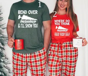 Bend over I'll Show you Christmas Couple Shirt, Funny Matching Shirts, Christmas Couple Sweatshirt, Funny Christmas Couples Sweater