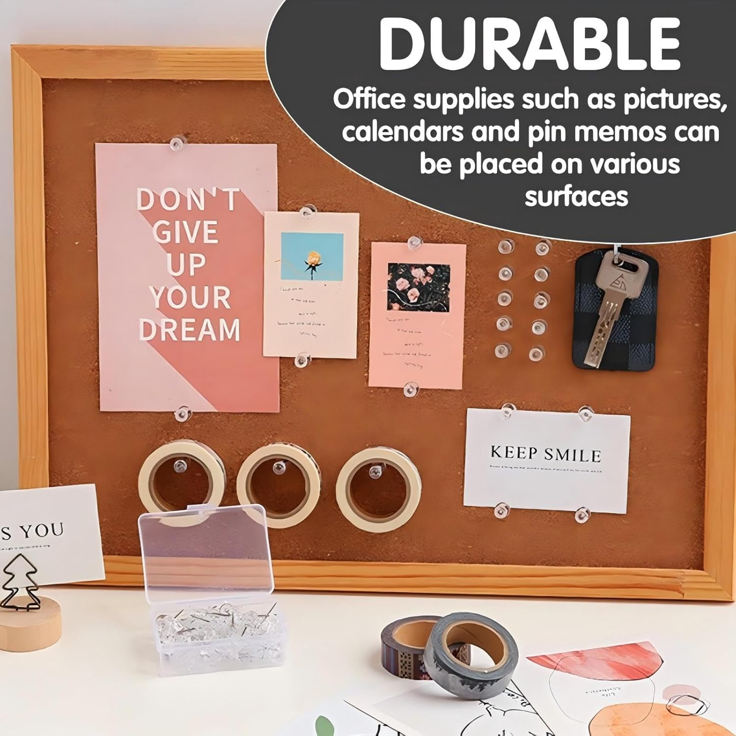 120-Pack Push Pins for Bulletin Board, Thumb Tacks with Clear Plastic Tip and Steel Tip, Portable and Durable Wall Tacks Suitable for Cork Board, Office and Daily Life 120-Pack Push Pins for Bulletin Board, Thumb Tacks with Clear Plastic Tip and Steel Tip, Portable and Durable Wall Tacks Suitable for Cork Board, Office and Daily Life